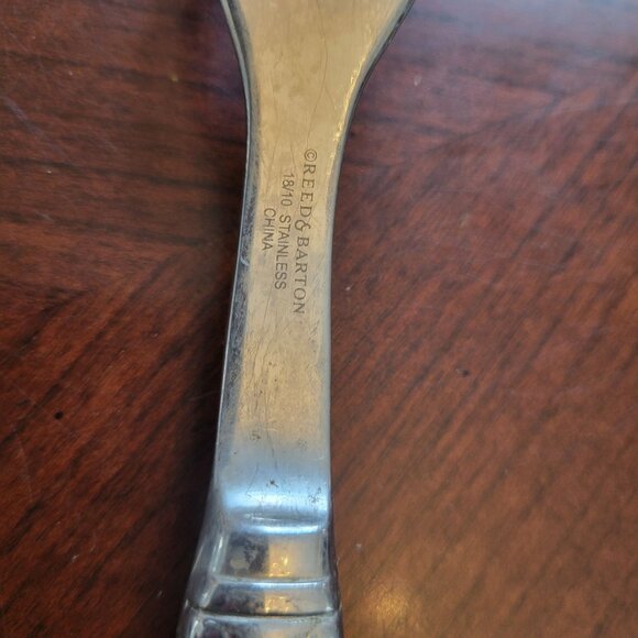 Reed & Barton Rennesaince Stainless Steel Carving Knife & Fork Set Vintage Ornat - Picture 4 of 5